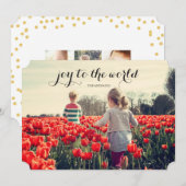 Joy World Kind Christmas Gepersonaliseerde vakanti Feestdagenkaart (Voorkant / Achterkant)