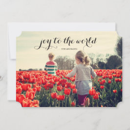 Joy World Kind Christmas Gepersonaliseerde vakanti Feestdagenkaart