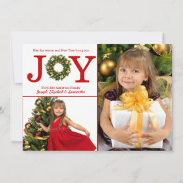 Joy Wreate 2 Foto's Red Stippen - kerstkaart