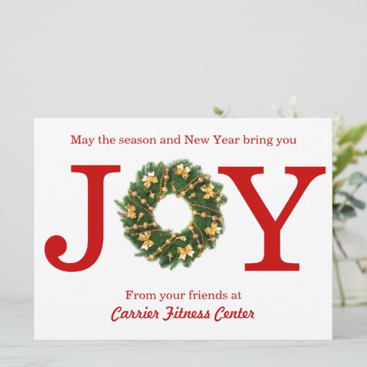 Joy Wreate Business - 6 x 8 kerstkaart (Staand voorkant)