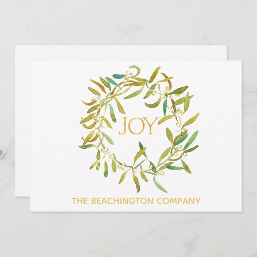 *~* JOY Wreate Corporate Holiday Card (Voorkant / Achterkant)