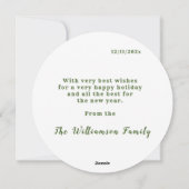 JOY Wreate Green Red Letters Foto Kerstmis Feestdagenkaart (Achterkant)