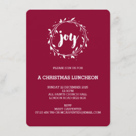 Joy Wreate Kerstparty/Dinner/Meal Uitnodiging