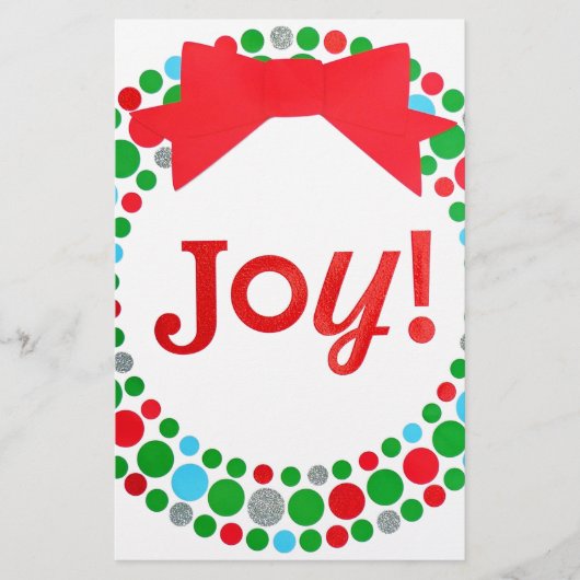 Joy Wreath Briefpapier (Voorkant)