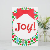 Joy Wreath Briefpapier (Staand voorkant)
