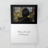 Joy Wreath Business logo and Photo Feestdagen Kaart (Binnen)