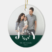 Joy Wreath-feestfoto-versiering Keramisch Ornament (Links)