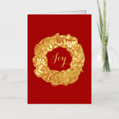 Joy Wreath Folie Wenskaart (Voorkant)