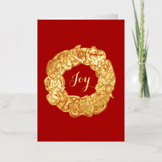 Joy Wreath Folie Wenskaart