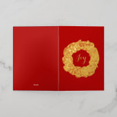 Joy Wreath Folie Wenskaart (Buiten Laag)