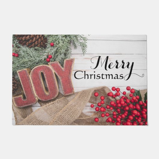 Joy & Wreath Holiday Collectie Deurmat (Voorkant)