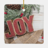 Joy & Wreath Holiday Collectie Keramisch Ornament (Achterkant)