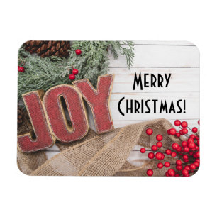 Joy & Wreath Holiday Collectie Magneet