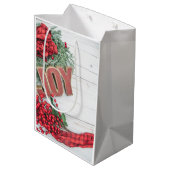 Joy & Wreath Holiday Collectie Medium Cadeauzakje (Achterkant Gekanteld)