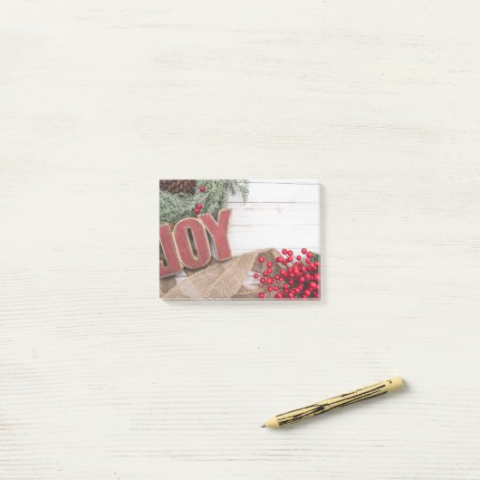 Joy & Wreath Holiday Collectie Post-it® Notes (Op bureau)
