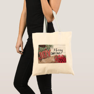 Joy & Wreath Holiday Collectie Tote Bag