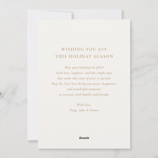 Joy Wreath Kerstkaart (Achterkant)