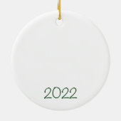 Joy Wreath kerstversiering Keramisch Ornament (Achterkant)