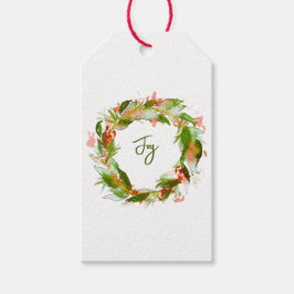 Joy Wreath-Label Cadeaulabel