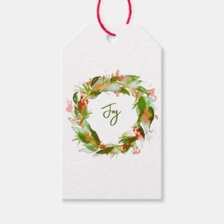 Joy Wreath-Label Cadeaulabel