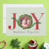 Joy Wreath met Red Berries Kerstmis Kaart