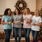 Joy Wreath Minimalistische Kerst: Botanische Feest T-shirt