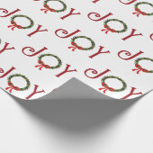 Joy Wreath on White Cadeaupapier (Hoek)
