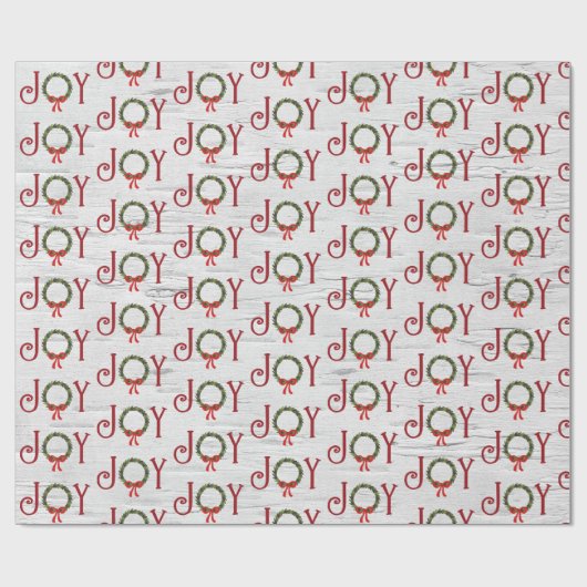 Joy Wreath op berkenhout Cadeaupapier (Vlak)