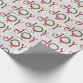 Joy Wreath op berkenhout Cadeaupapier (Hoek)