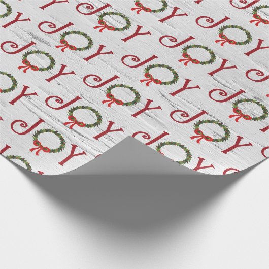 Joy Wreath op berkenhout Cadeaupapier (Hoek)