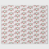 Joy Wreath op witgekalkt hout Cadeaupapier (Vlak)