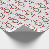 Joy Wreath op witgekalkt hout Cadeaupapier (Hoek)