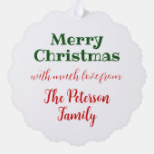 Joy Wreath Ornament Kaart (Achterkant)