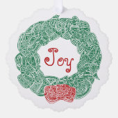 Joy Wreath Ornament Kaart (Voorkant)