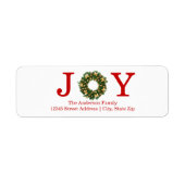 Joy Wreath - Return Address Label (Voorkant)