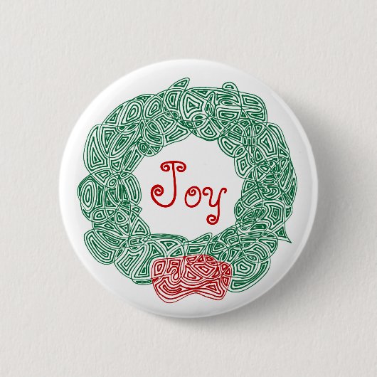 Joy Wreath Ronde Button 5,7 Cm (Voorkant)
