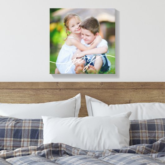JOY Writing Custom Photo Canvas (Insitu (Slaapkamer))