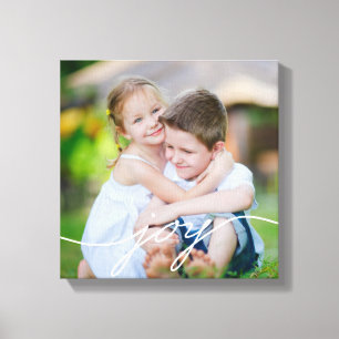 JOY Writing Custom Photo Canvas Afdruk