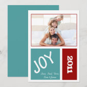 Joy Your Photo Kerstmis Kaart (Voorkant / Achterkant)