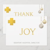 *~* JOY Zakelijk Bedrijfs Medisch Kerstkaart (Voorkant / Achterkant)