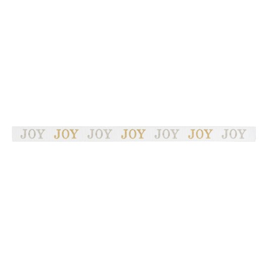JOY (zilver/goudglitter) Grosgrain Lint (Voorkant)