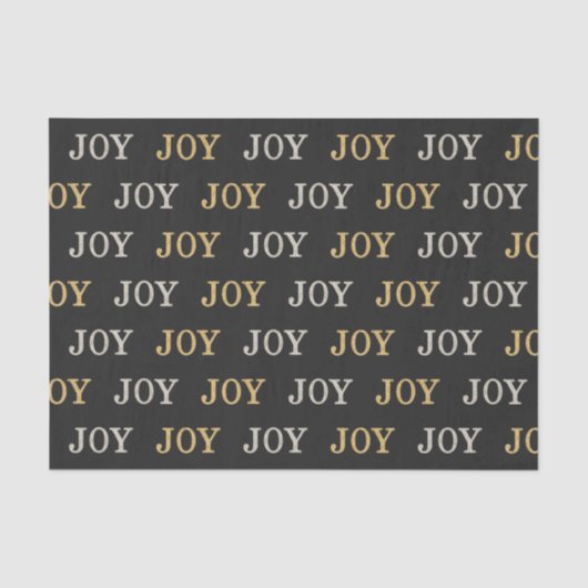 JOY (zilver/goudglitter) Tissuepapier (Voorkant)