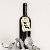 Joy | Zwarte & Faux Gold Stripe-feestdag Cadeaulabel