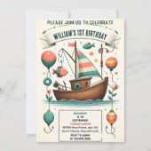 joyboot schattige jongen vis ofishally een 1e verj kaart (Voorkant)