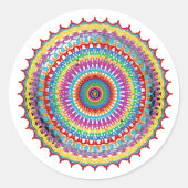 Joyburst mandala clipart ronde sticker (Voorkant)