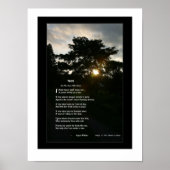 Joyce Kilmer gedicht "Trees" poster met foto van b (Voorkant)