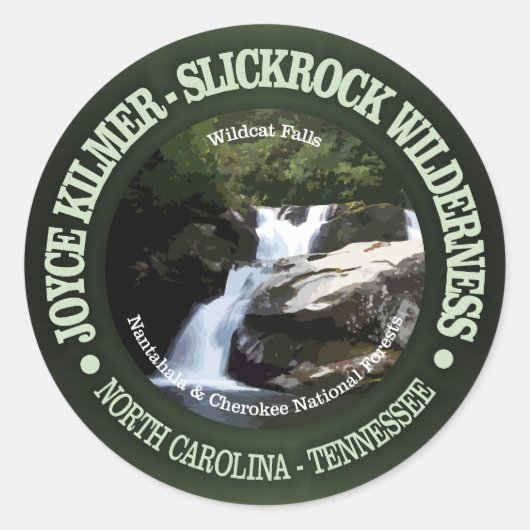 Joyce Kilmer-Slickrock Wilderness Ronde Sticker (Voorkant)
