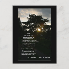 Joyce Kilmer "Trees" geïllustreerd door kleindocht Briefkaart