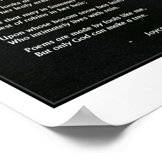 Joyce Kilmer's "Trees"-afbeeldingen van Miriam A K Poster (Hoek)