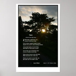 Joyce Kilmer's "Trees"-afbeeldingen van Miriam A K Poster